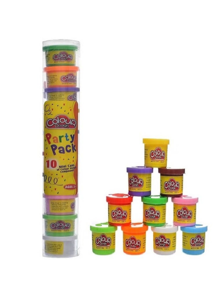 10 Boxes of Premium Quality Colored Dough for Kids - Set of 10 Mini Boxes - Multi Color - Image 1