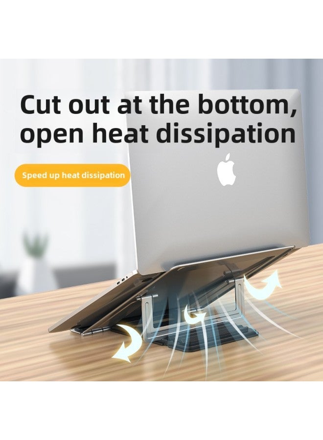 Metal Laptop Stand Desktop Slim Liftable Stand Metal Folding Storage Cooling Bracket-Color:Gray - Image 5