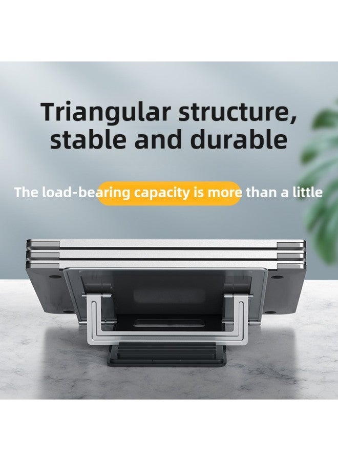 Metal Laptop Stand Desktop Slim Liftable Stand Metal Folding Storage Cooling Bracket-Color:Gray - Image 3