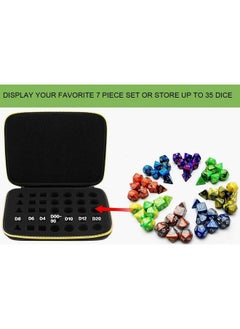 ALKOO Dice Case Holder Box Tray Compatible With Dnd Dice Set Roleplaying Game For Dungeons And Dragons Display Your Favorite 7 Piece Set Or Store Up To 35 Dices Black  - Image 5