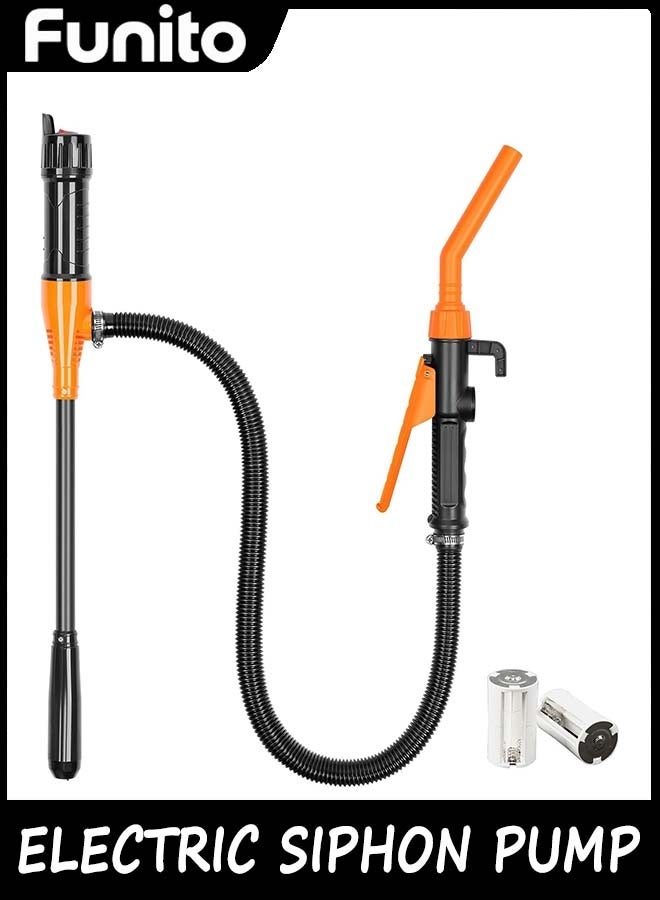 Funito Upgraded Portable Battery Operated Electric Siphon Pump - Water Transfer Pump, Easy to Use Hand Fuel Pump for Gas, Diesel, Water Transfer (1PC) - Image 1