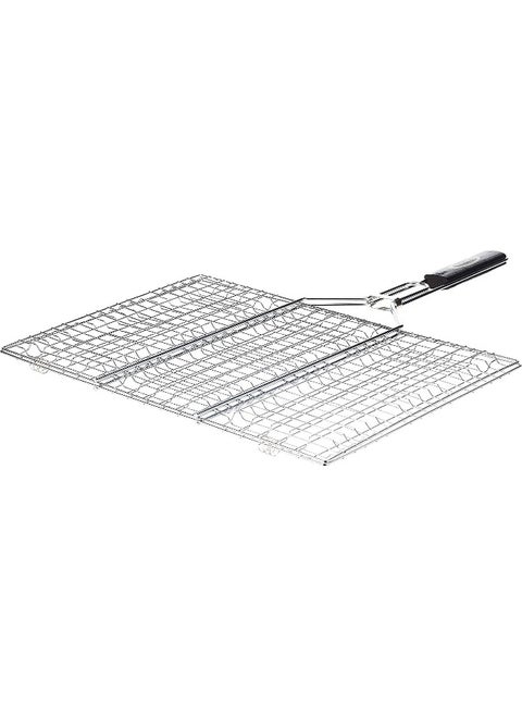 Go2Camps BBQ Grill Net with Wooden Handle, Small