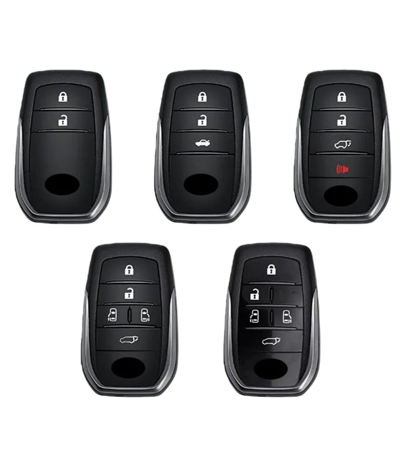Car Remote Key Cover Case Compatible For Multiple Models Color J Black Ring - Image 2