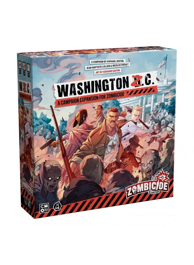 CMON Zombicide 2nd Edition Washington Z.C. Board Game Expansion - New Campaign & Night Mode Challenges! Cooperative Tabletop Miniatures Strategy Game, Ages 14+, 1-6 Players, 1 Hour Playtime, Made by CMON