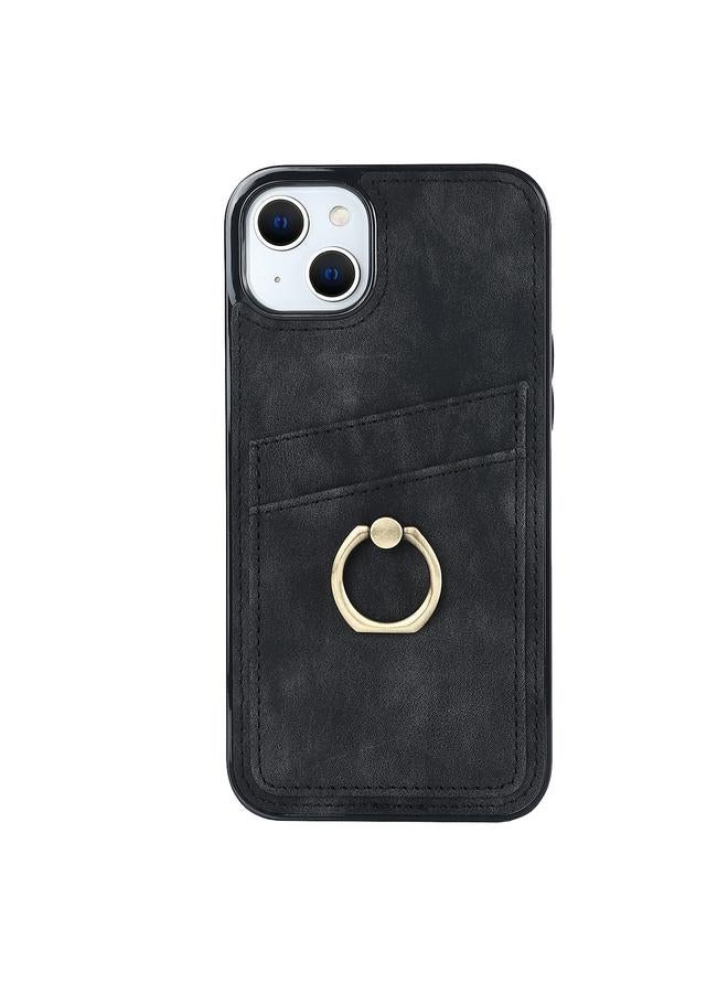 اس-توب جراب هاتف iPhone 13 mini من الجلد العتيق مع حامل حلقي - Image 3