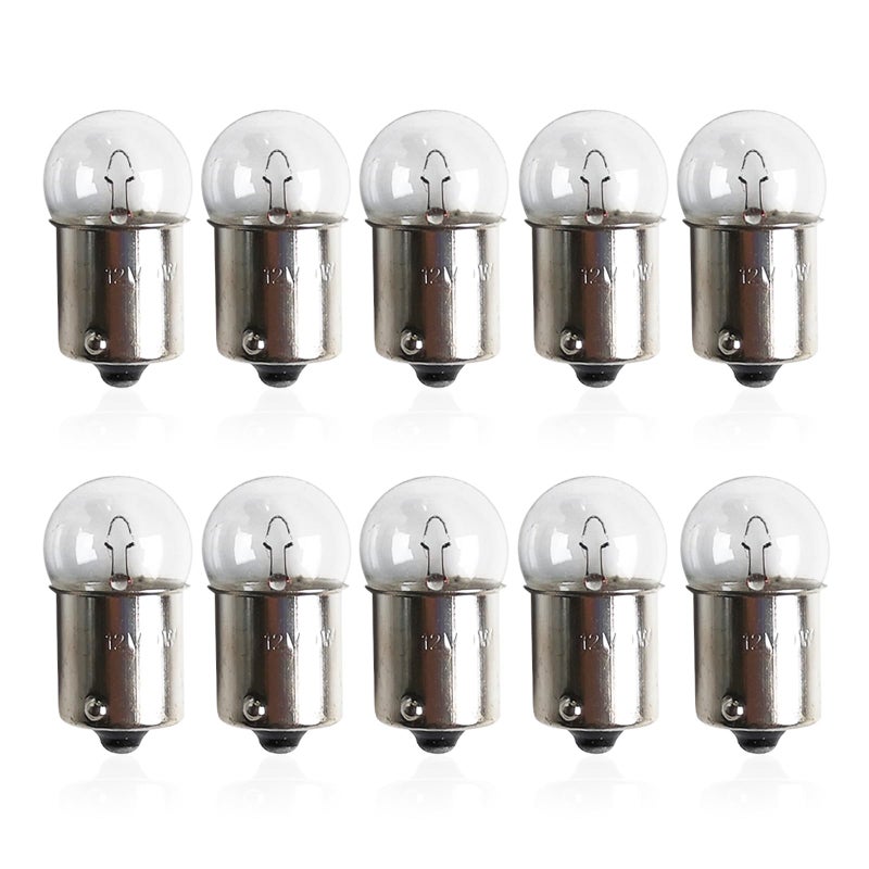 Flygun 10 PCS G18 Car Halogen Reversing Light 12V 10W BA15S Wedgeshaped Base Dualwire Brake Turn Signal Light Lighting Replacement Modification Accessories Suitable for Most Car Models White - Image 3