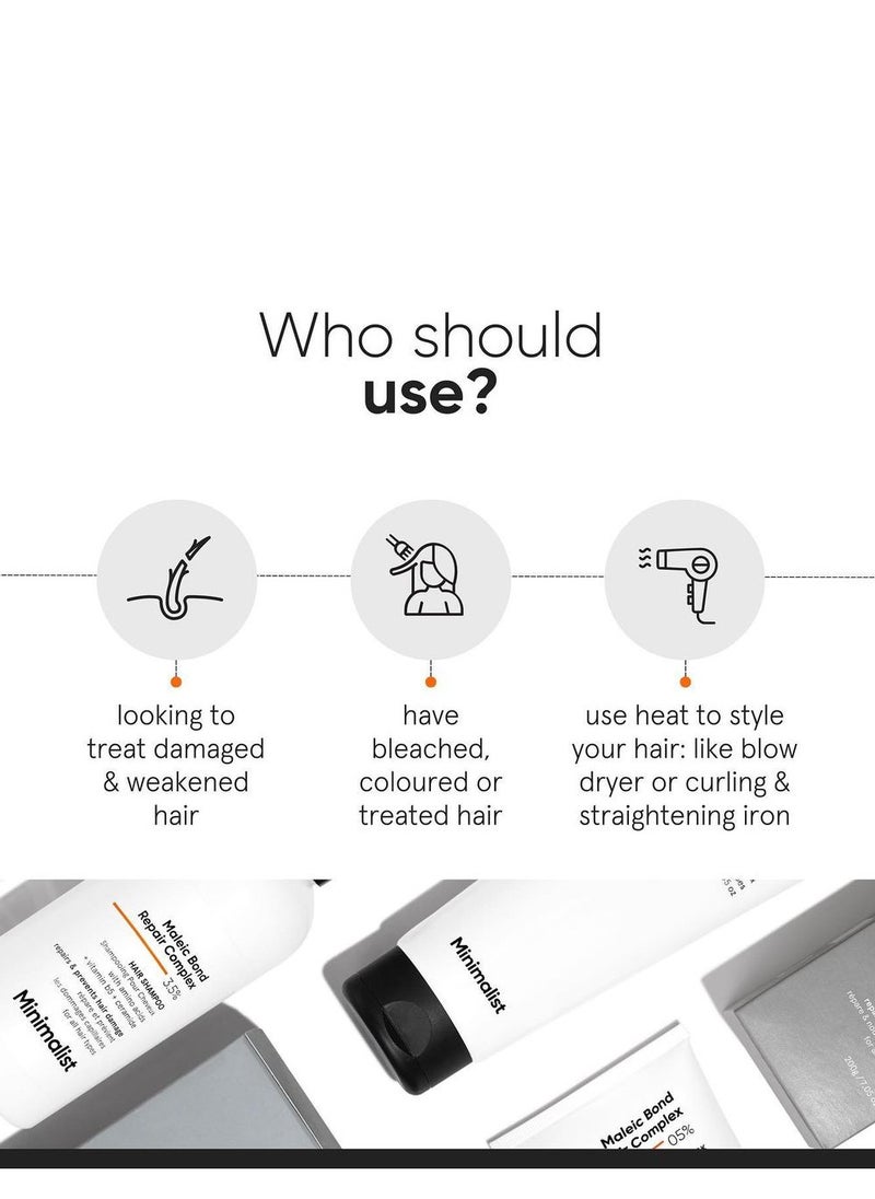 MINIMALIST - Hair Mask for Damaged And Frizzy Hair with Maleic Bond Repair Complex 5% - Image 1