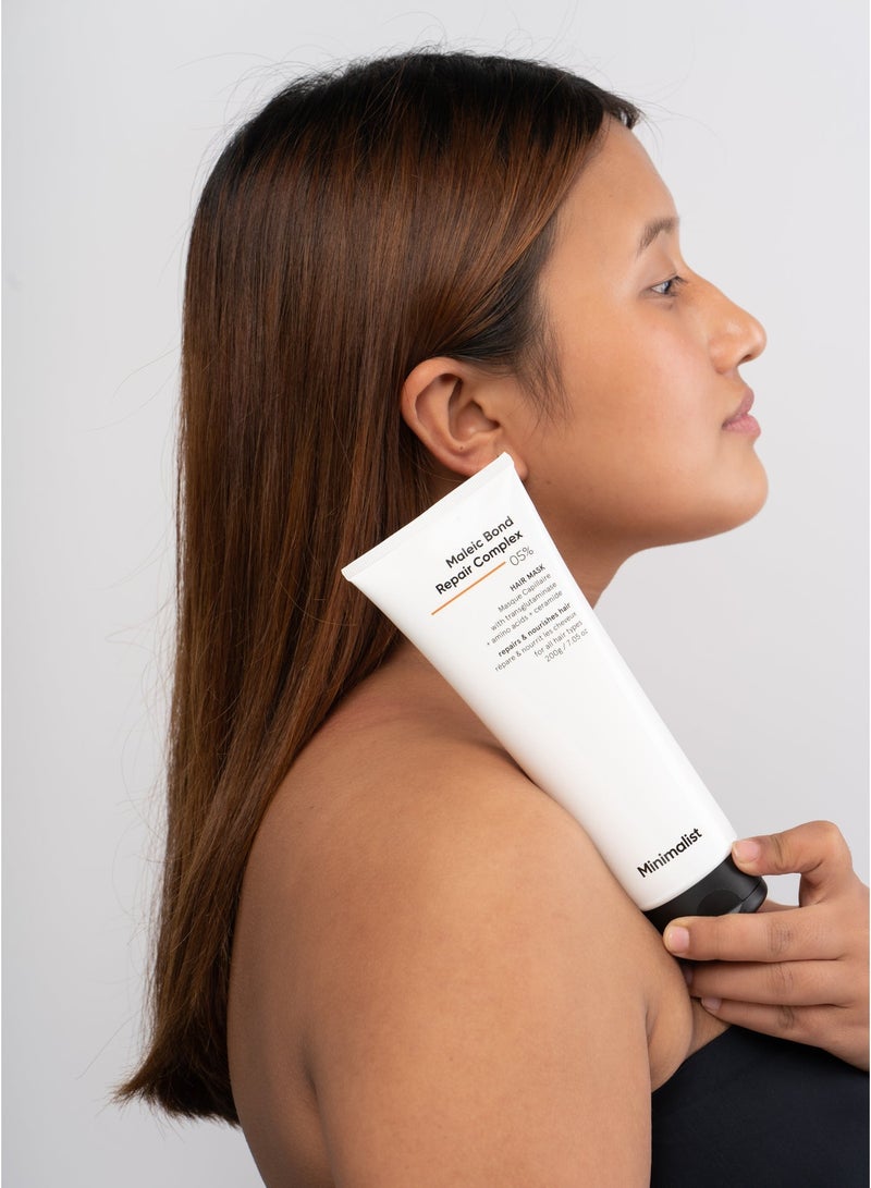 منيماليست Minimalist Maleic Bond Repair Complex 5% قناع الشعر للرجال للشعر التالف والمجعد - Image 5