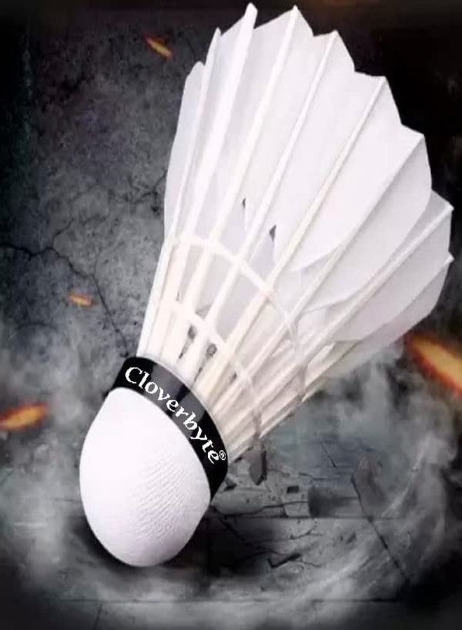 CLOVERBYTE White Feather Wings Badminton Shuttles Light Weight Feather Shuttle - (White 10 pc) - Image 2