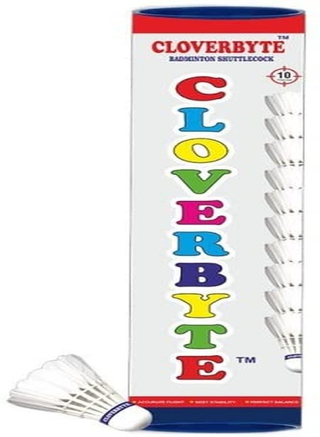 CLOVERBYTE White Feather Wings Badminton Shuttles Light Weight Feather Shuttle - (White 10 pc) - Image 5