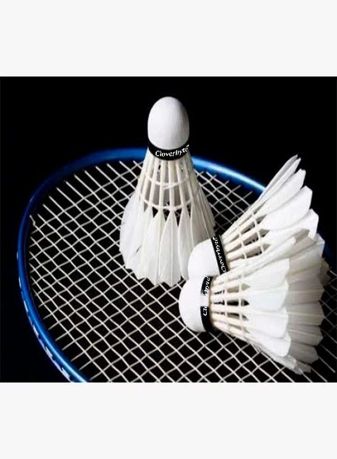 CLOVERBYTE White Feather Wings Badminton Shuttles Light Weight Feather Shuttle - (White 10 pc) - Image 4