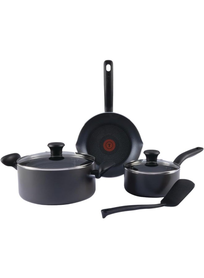 T-Fal Initiatives Nonstick Cookware Set 6 Piece, Oven Broiler Safe 350F Pots and Pans, Oven, Broil, Dishwasher Safe, Comfortable handle - Image 1
