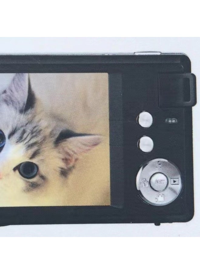 Generic E-Commerce Chinese Version 48 Million Pixel HD Student Ordinary Digital Camera Home Selfie Card Machine XF4K-Body Color:Standard English Silver White  - Image 3