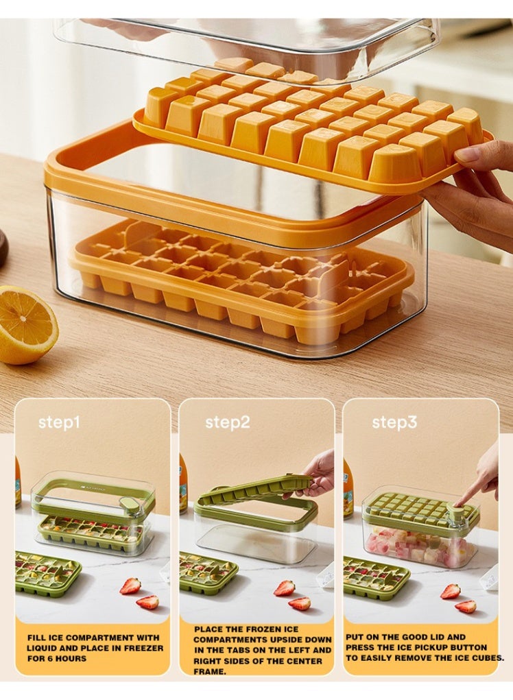Sunspire The distinctive ice mold dispenses ice quickly and consists of 64 storage compartments with lids for long-term storage and use. (Green) (23.8x13.5x10.9cm)  - Image 4