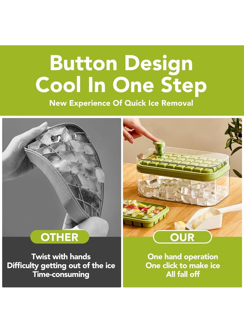 صن سباير يقوم قالب الثلج المميز بتوزيع الثلج بسرعة ويتكون من 64 حجرة تخزين مع أغطية للتخزين والاستخدام على المدى الطويل. (أخضر) (23.8 × 13.5 × 10.9 سم) - Image 5