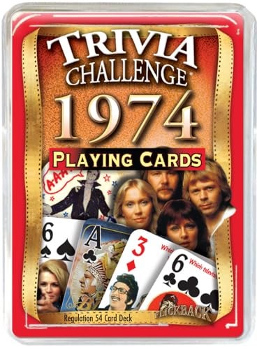Flickback 1974 Trivia Playing Cards Birthday or Anniversary Cards - Image 1
