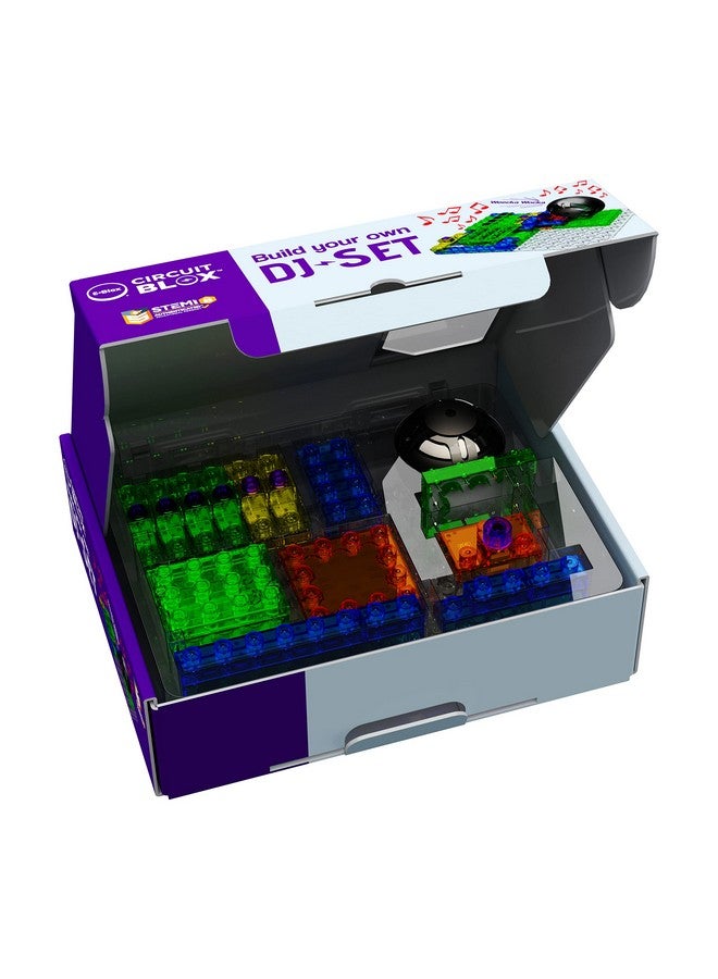 E-BLOX Build Your Own DJ Set Building Blocks STEM Circuit Kit, Wirless Compatible, Mix & Create Your Own Music, Great Science Project for Kids, Birthday Gift, Boys, Girls, 8+ - Image 3
