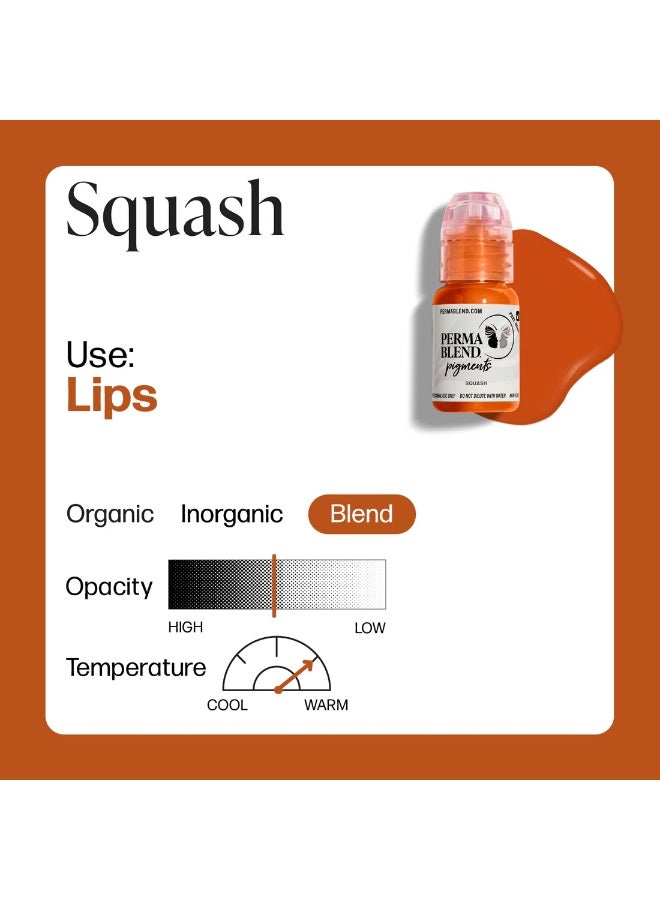 Perma Blend Lip Pigment – Perma Blend Squash 15ml | Professional Permanent Makeup Lip Blush Tattoo Ink | High Retention, Vegan, True-to-Tone Healing Semi-Permanent Lip Color | SKU: PBSQU1/2 - Image 2