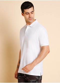Dennis Lingo White T-Shirt for Men, 100% Cotton, Regular Fit  - Image 3