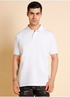 Dennis Lingo White T-Shirt for Men, 100% Cotton, Regular Fit  - Image 1