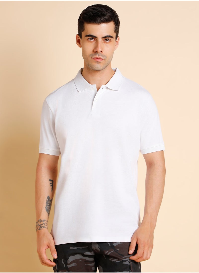 Dennis Lingo تي شيرت قطني بقصّة Slim Fit وياقة بولو  - Image 1