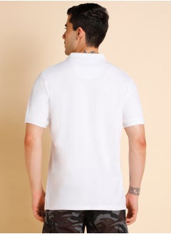 Dennis Lingo White T-Shirt for Men, 100% Cotton, Regular Fit  - Image 5
