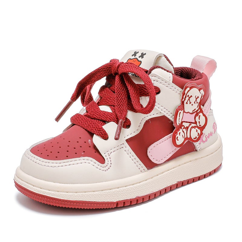 Kids 2024 High-Top Sneakers Cartoon Comfort Cherries