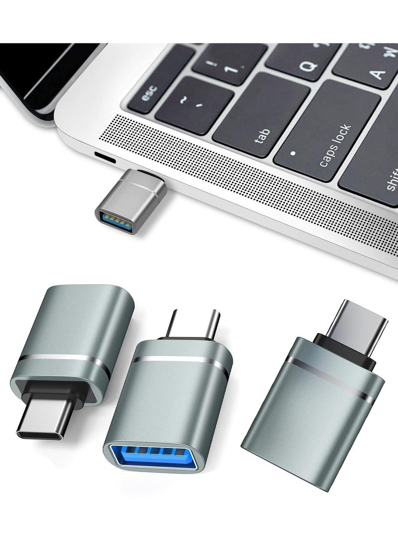 Sweet seven - 3-Pack USB C to USB Adapter Compatible with MacBook iPad Pro iMac and Other Type C/Thunderbolt 3 Devices USB C Male to USB 3.0 Female Adapter Gray - Image 1