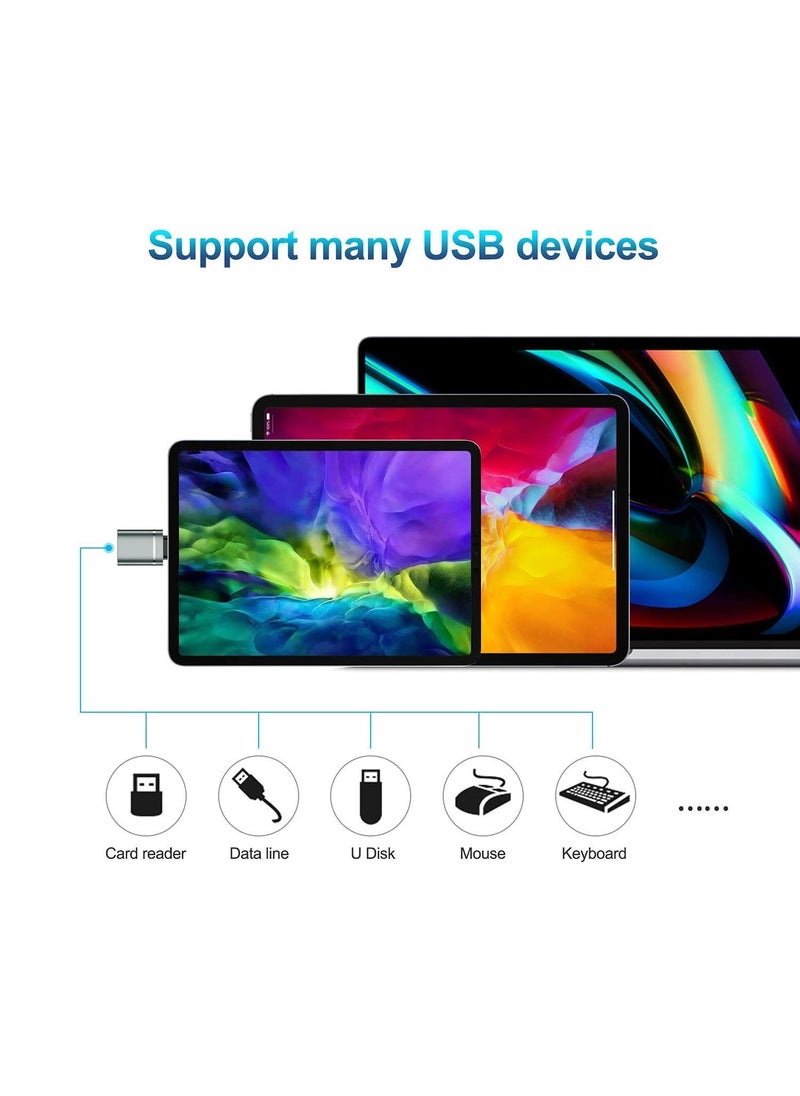 Sweet seven - 3-Pack USB C to USB Adapter Compatible with MacBook iPad Pro iMac and Other Type C/Thunderbolt 3 Devices USB C Male to USB 3.0 Female Adapter Gray - Image 1