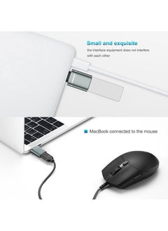 Sweet seven 3-Pack USB C to USB Adapter Compatible with MacBook iPad Pro iMac and Other Type C/Thunderbolt 3 Devices USB C Male to USB 3.0 Female Adapter Gray  - Image 3