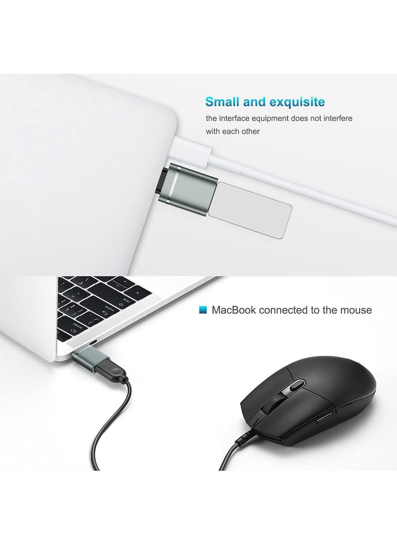 Sweet seven - 3-Pack USB C to USB Adapter Compatible with MacBook iPad Pro iMac and Other Type C/Thunderbolt 3 Devices USB C Male to USB 3.0 Female Adapter Gray - Image 1