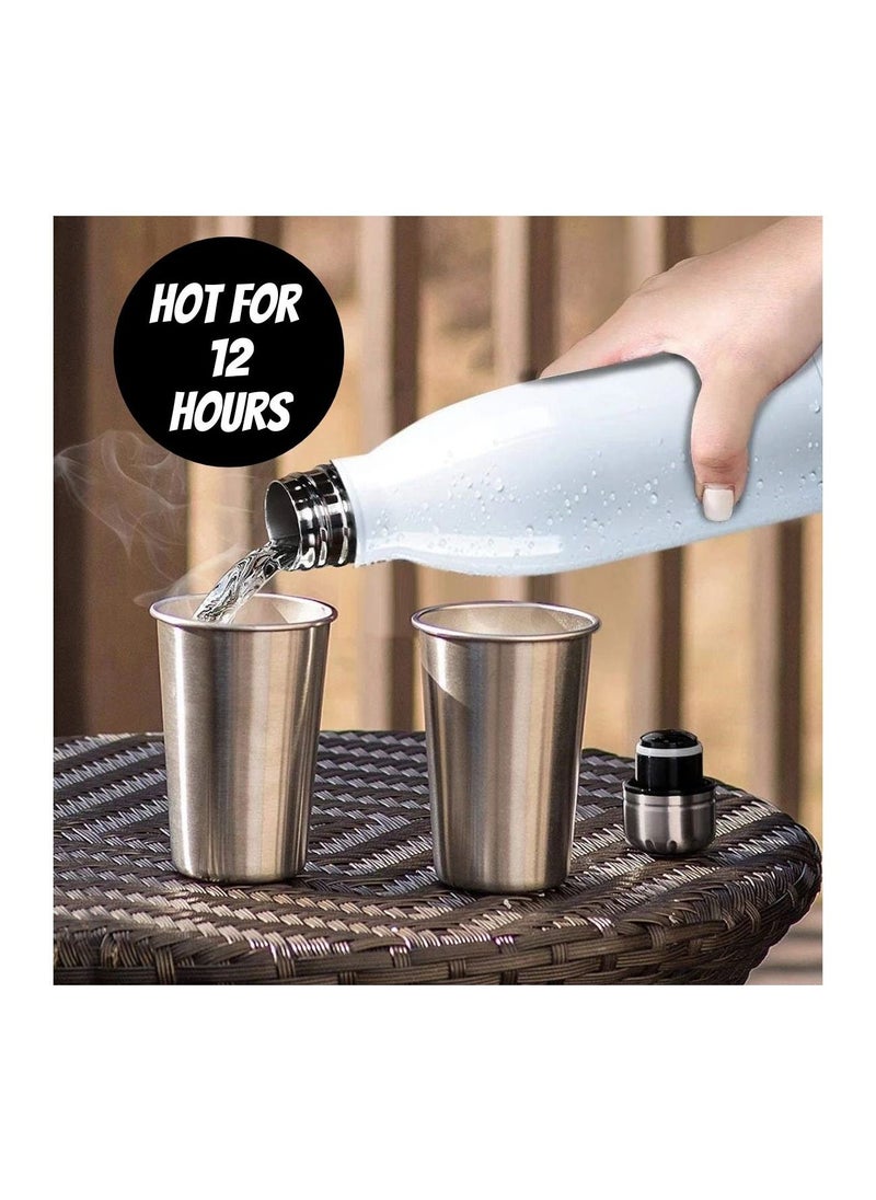 MEC - No Pain No Gain Gym Printed Water Bottle Flask Water Bottle For Kids Insulated Water Container Stainless Steel & Vacuum Kids Flask Leak Proof Flex Cap Sports Water Bottle 17 OZ - Image 1