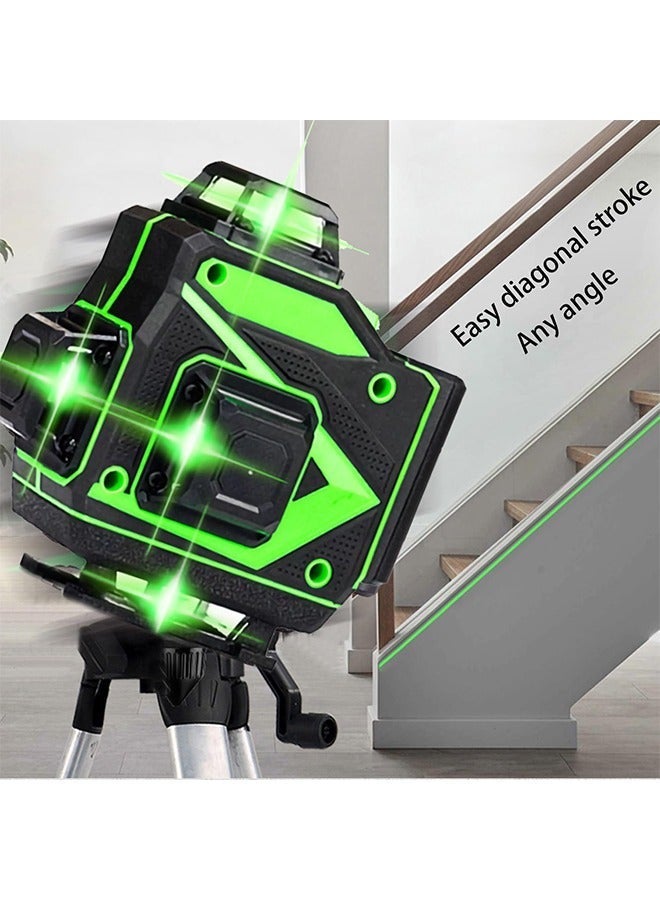 S-Color 16 Lines Green Laser Level Pro 4x360° 4D Green Cross Line Professional Laser for Construction,Two 360° Vertical and Two 360° Horizontal Laser Level Pulse Mode & Remote Controller - Image 4
