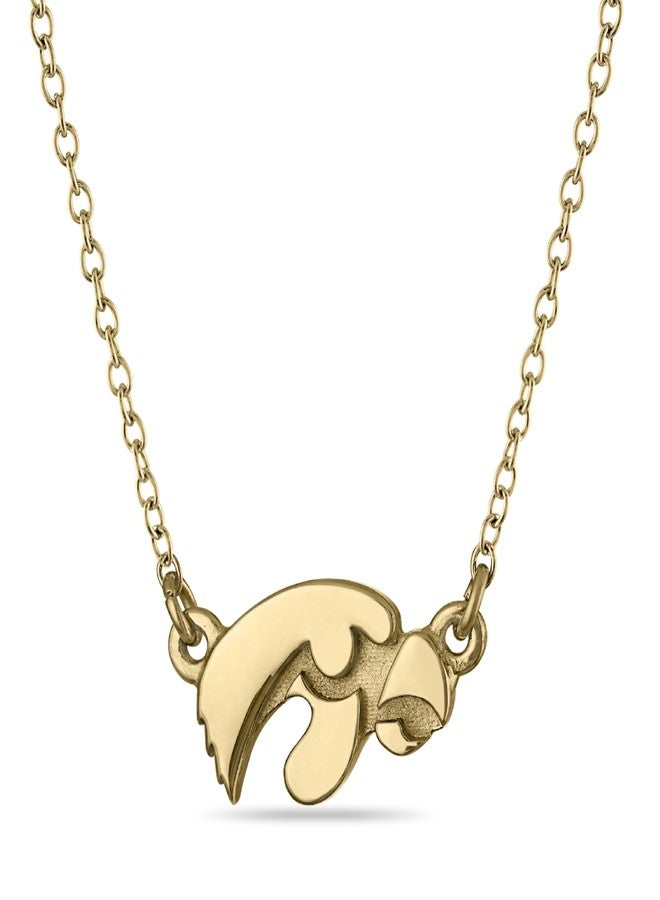 Stone Armory Iowa Hawkeye Gifts - 18K Gold Plated Necklace - Hypoallergenic, Adjustable 16-20in - Iowa Hawkeye Women's Jewelry - Image 1