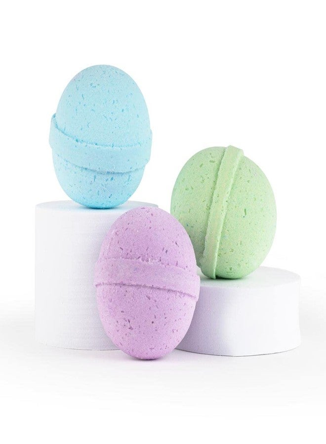 SpaRoom Soothe and Relax Handmade Natural Essential Oil Aromatherapy Bath Bombs, Set of 3, Lavender, Eucalyptus and Peppermint - Image 1