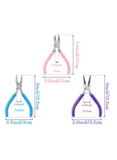ECVV 3pcs Jewelry Pliers Wire Cutter Pliers Needle Nose Pliers for Home Jewellery Making Wire Wrapping DIY Crafts  - Image 5