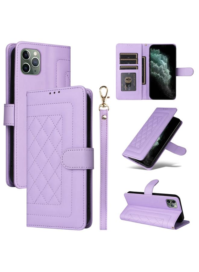 Zaboon Case For iPhone 11 Pro Diamond Lattice Leather Flip Phone Case - Image 1