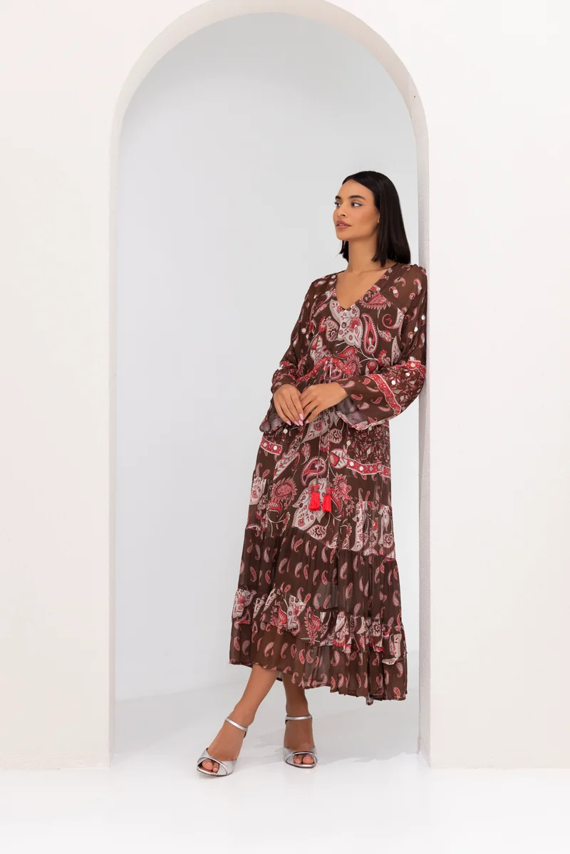 That’s My Gal Tiered Paisley Dress