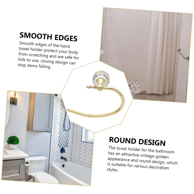 NOLITOY Stainless Steel Bathroom Towel Ring Wall Mount Rust Resistant Space Saving - Image 3