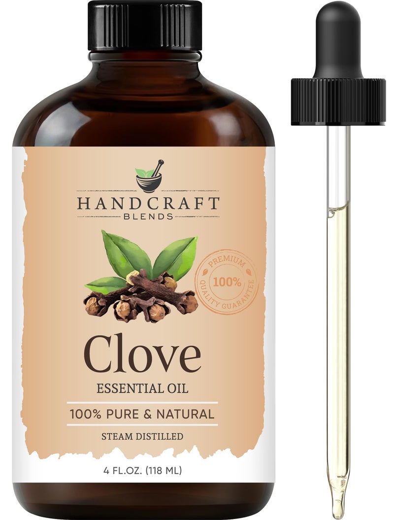 Handcraft Blends Clove Essential Oil â€“ Huge 4 Fl Oz â€“ 100% Pure and Natural â€“ Premium Grade Essential Oil for Diffuser and Aromatherapy, Skin, Massage, Candle and Soap Making Fragrance - Image 1