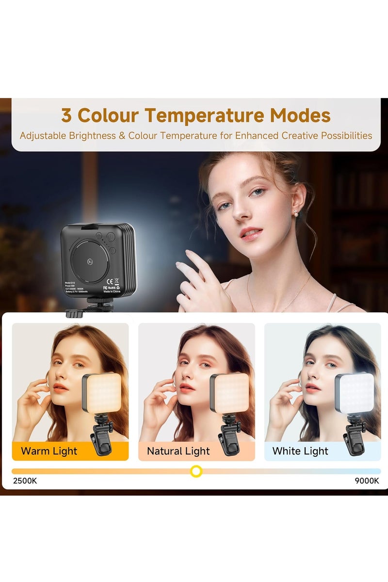 80 LED Selfie Light with 3 Modes, Portable Phone Light with Clip & 1/4 in Screw Hole, Rechargeable Clip Fill Video Conference Selfie Panel Lights for Phone/Camera/iPad/Laptop/TikTok - Image 2
