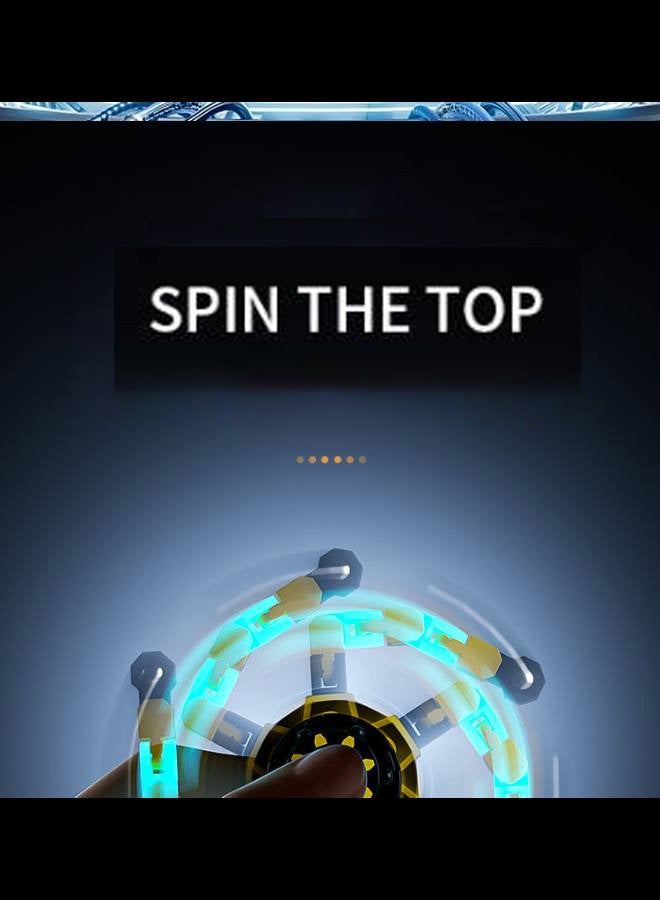 4Pcs Fidget Spinners Glow in The Dark, Fingertip Gyro DIY Deformable Robot Funny Sensory Fidget Toys Decompression Spinner Birthday Gifts Classroom Prizes Party Favors for Kids Adults - Image 5