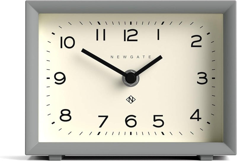 NEWGATE ® Henry Desk Clock | Contemporary Rectangular Design | Posh Gray | Easy to Read nunbers | Modern Style for Desk, Table top, Shelf or Bedside - Image 1