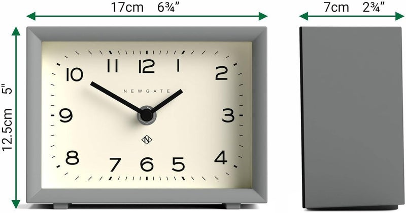 NEWGATE ® Henry Desk Clock | Contemporary Rectangular Design | Posh Gray | Easy to Read nunbers | Modern Style for Desk, Table top, Shelf or Bedside - Image 4