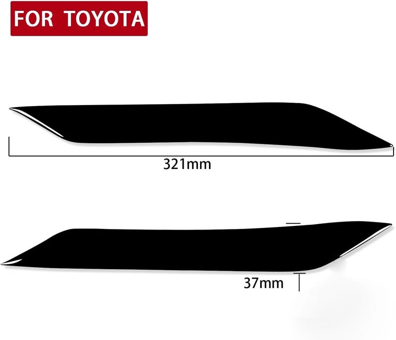 DEMULAX Car Front Headlight Eyebrow Trim Stickers - Image 2