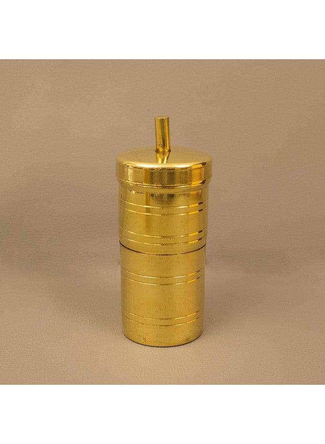 Spillbox صندوق تسرب القهوة التقليدي من النحاس 100 مل، صانع القهوة بأسلوب التنقيط الجنوبي الهندي، وعاء تصفية القهوة، أداة - فلتر قهوة فينسن الحجم 0 - (صغير) - Image 4