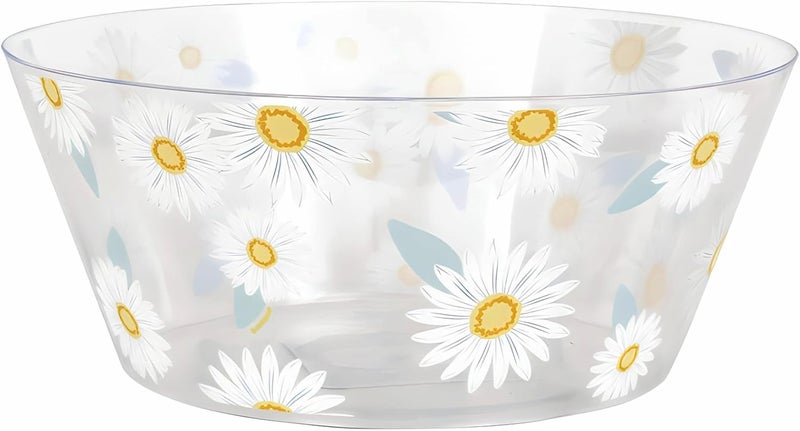 Unique Fresh Daisy Plastic Serving Bowl  10 x 10 1 Piece  Perfect Serveware for Seasonal Gatherings and Everyday Use - Image 1