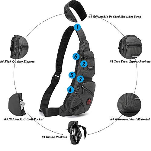 NICGID Sling Bag Chest Shoulder Backpack Crossbody Bags Casual Daypack for Men Women - Image 4