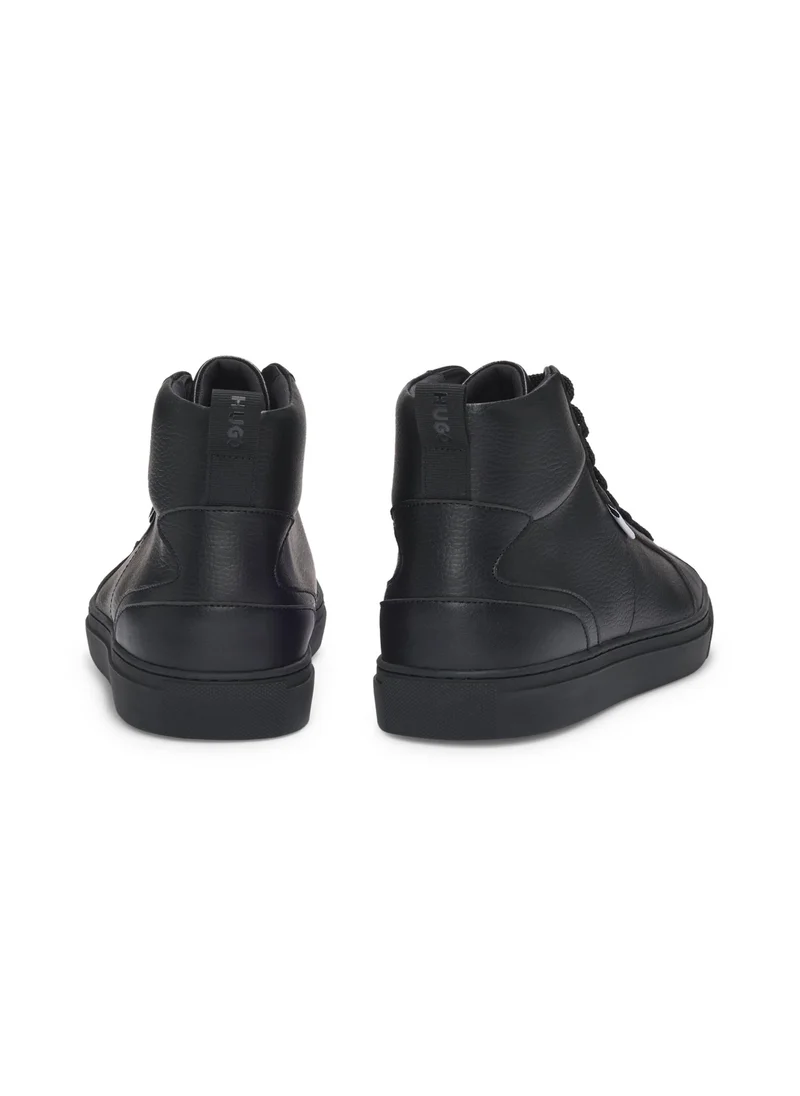 HUGO High-top trainers in grained faux leather