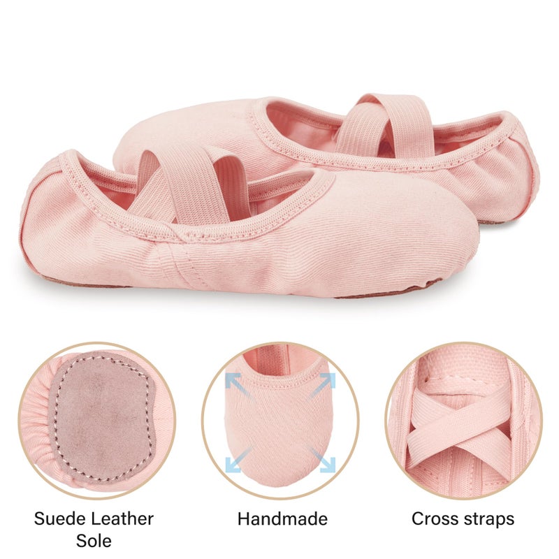 Stelle Ballet Shoes Toddler Slippers Highly Elastic Canvas Girls Ballerina Dance Shoes for Toddler/Little Kid/Big Kid/Women(Ballet Pink,10MT) - Image 3